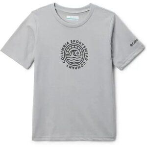 NWT Columbia Youth La Poudre Pass SS T-Shirt- Columbia Grey